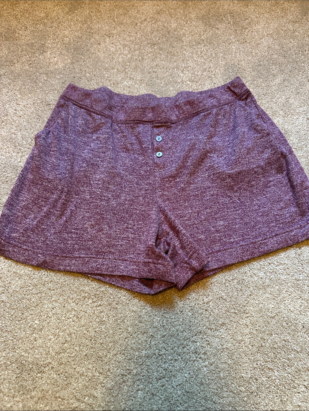 32 Degrees Women's Athletic Lounge Shorts - Plum Heather